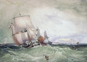Uitzicht op Scarborough, met een Collier Brig